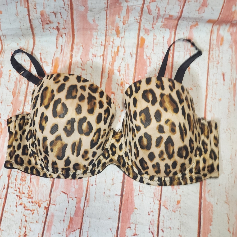 Leopard Print Bra Size 44D Pink K
